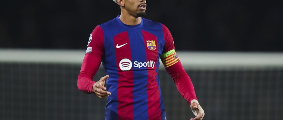 UCL: Araujo returns from injury, named in Barca's squad for Dortmund clash